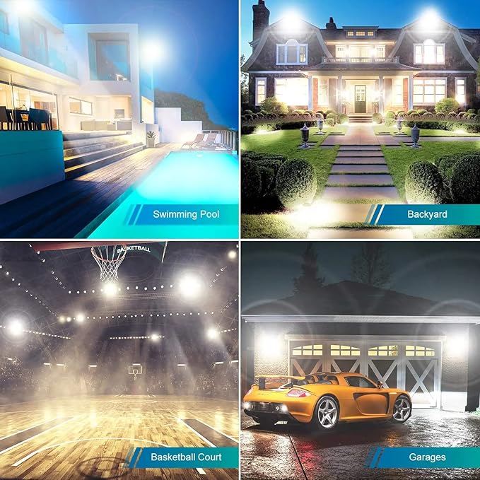 YANYCN 2 Pack 500W LED Flood Light Outdoor, 2750W Equivalent Super Bright - Image 7