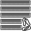 200 PCS 2'' Spring Snap Hook Carabiner, M5 3/16 Inch Galvanized Black Steel by HANDRERLEE