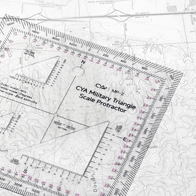 Zonon 5 Inch Military Map Protractor Military Style Utm/mgrs Coordinate Scale - Image 7