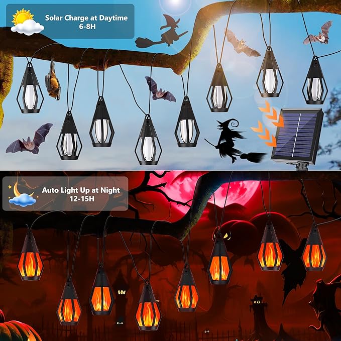 Solar String Lights for Outside, 33Ft Solar Patio Lights - Image 3