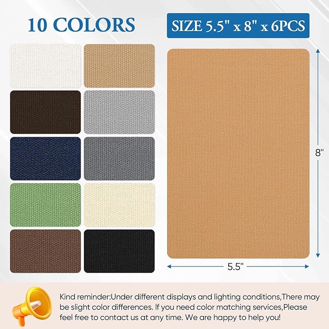 Canvas Patch 5.5 x 8 Inches 6Pcs Self-Adhesive Waterproof Canvas Patch Kit - Image 3