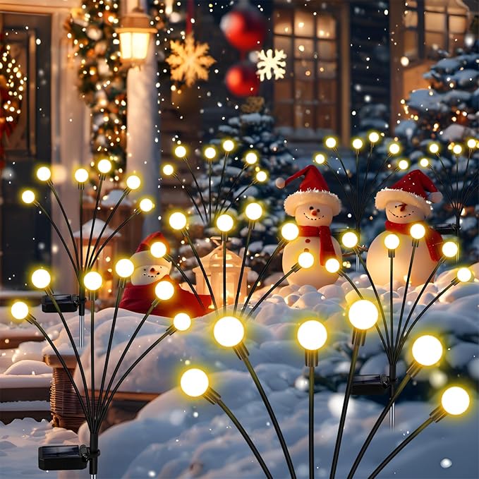 ZFNN Solar Garden Lights Outdoor, 4 Pack Firefly Swaying Lights, Waterproof - Image 8