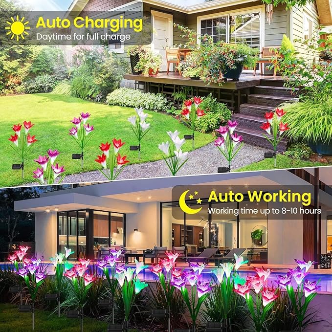 KOOPER Outdoor Solar Lights, 6 Pack Solar Garden Light - Image 4