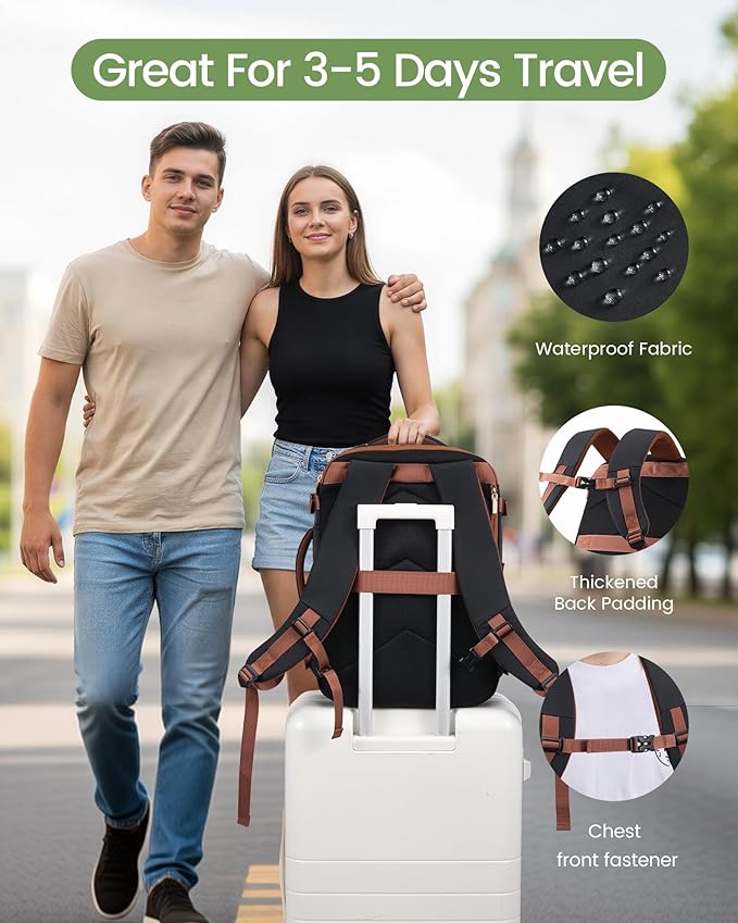 LOVEVOOK 40L Travel Backpack for Women & Men, Airline Approved Carry On Backpack - Image 7