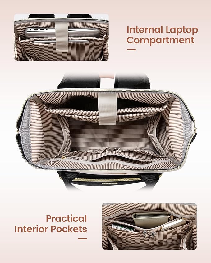 LOVEVOOK Laptop Backpack for Women, 15.6 inch Waterproof Nurse Bag Teacher Work - Image 4