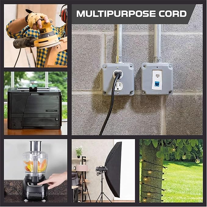 Outdoor Extension Cord Waterproof 100 FT, Flexible 100% Copper 3 Prong - Image 4