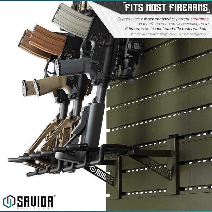 Savior Equipment Wall Rack System Heavy-Duty Steel Tactical Rifle Carbine - Image 4