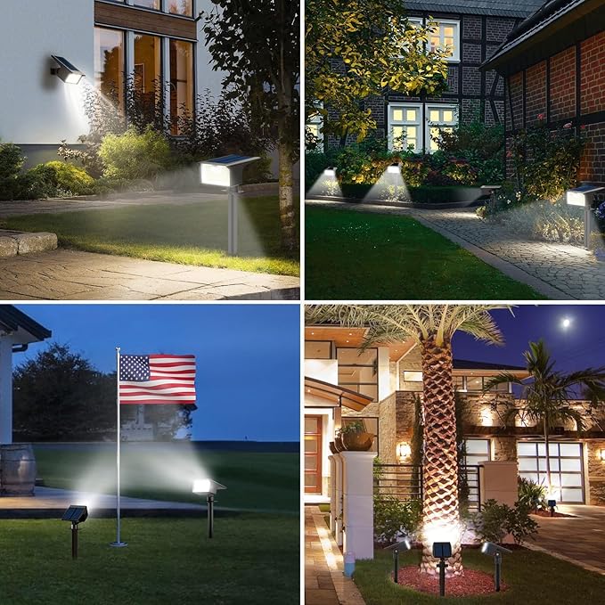 Nipify Solar Spot Lights, 3 Modes 62LED Outdoor Motion Sensor, Waterproof - Image 5