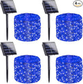 Extra-Long Solar String Lights for Outside, 4 Pack 400LED Solar Fairy Lights by SANJICHA