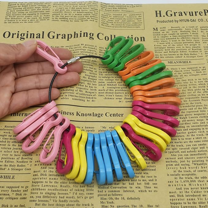 Mini Carabiner Clips with Metal Spring Wiregate Hook and Little Eye Hole - Image 4