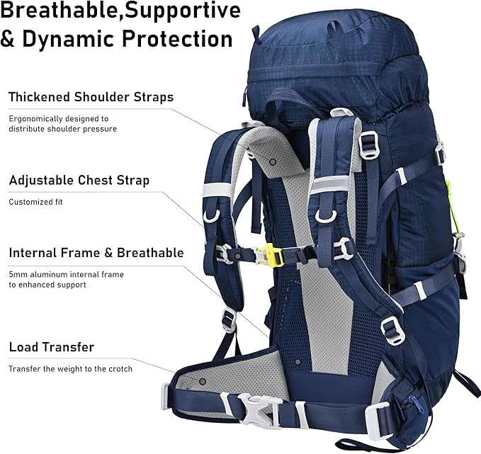 N NEVO RHINO 40L Internal Frame Hiking Backpack - Image 3