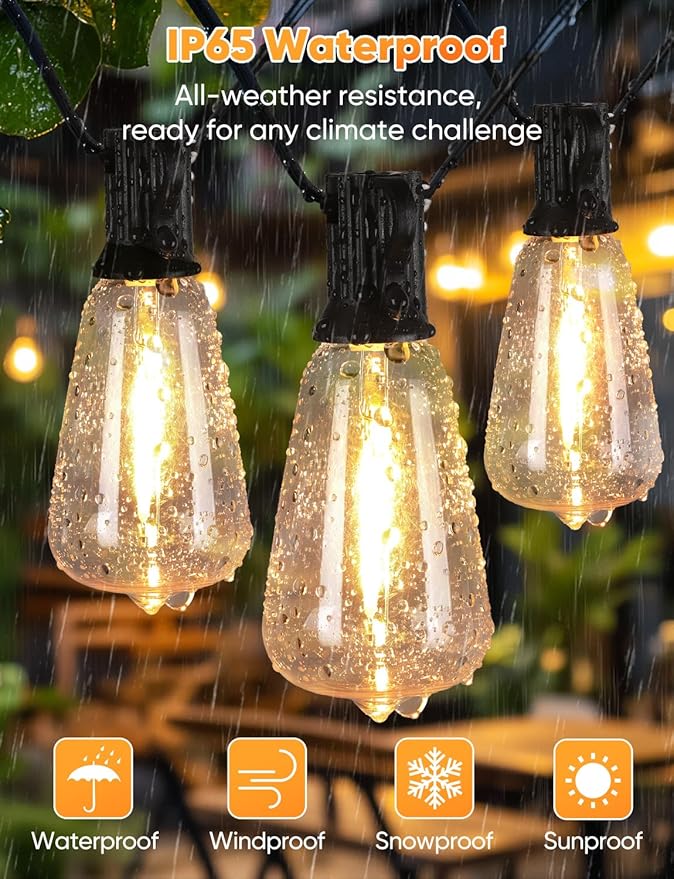 Brightever 3 Color in 1 Outdoor String Lights - Image 6