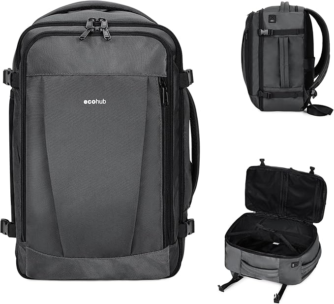 ECOHUB Travel Backpack 18x14x8 Spirit Airlines Personal Item Bag Carry On by ECOHUB