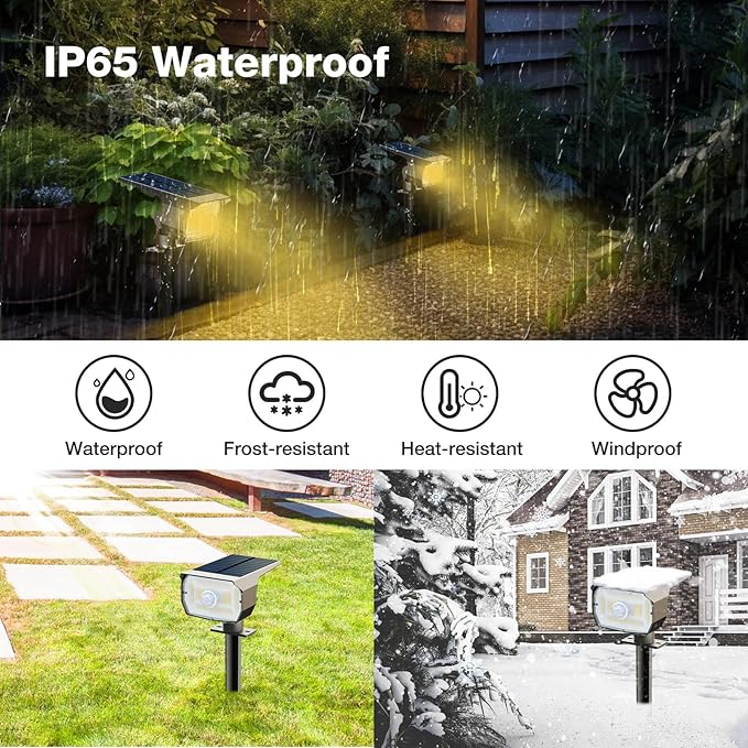 nipify 12 Pack Solar Spot Lights Outdoor Motion Sensor - Image 5
