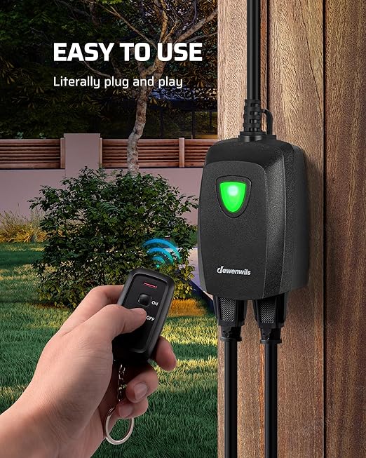 DEWENWILS Wireless Remote Control Outdoor Outlet - Image 2