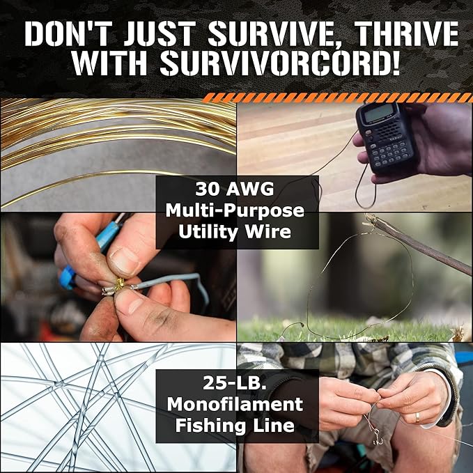 Titan Survival Patented Paracord 550-25ft, 500ft & Color Options - 620LB - Image 5