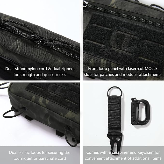 Tactical Admin Pouch Laser Cut MOLLE EDC Tool Organizer - Image 6
