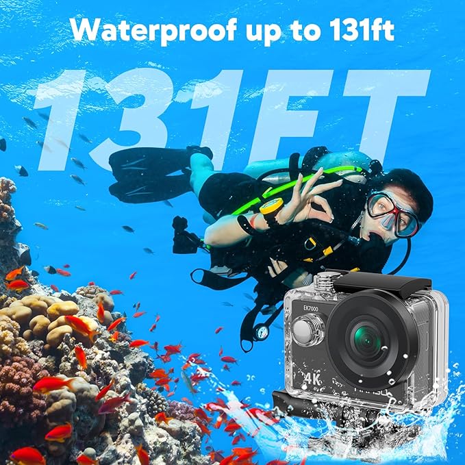 AKASO EK7000 4K30fps Action Camera - 131ft Waterproof Camera - Image 3