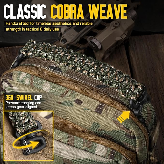 Tactical Paracord Handle，9-core Weaving Paracord Strap - Image 4
