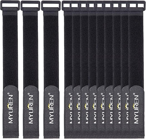 1"x 18"-12 Pack Reusable Fastening Cable Straps by MYUREN