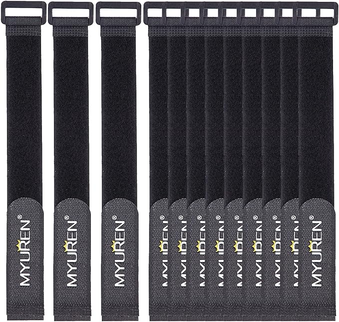 1"x 12"-12 Pack Reusable Fastening Cable Straps by MYUREN