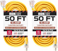 IRON FORGE CABLE 2 Pack of 50 Ft Outdoor Extension Cords by IronForgeCable