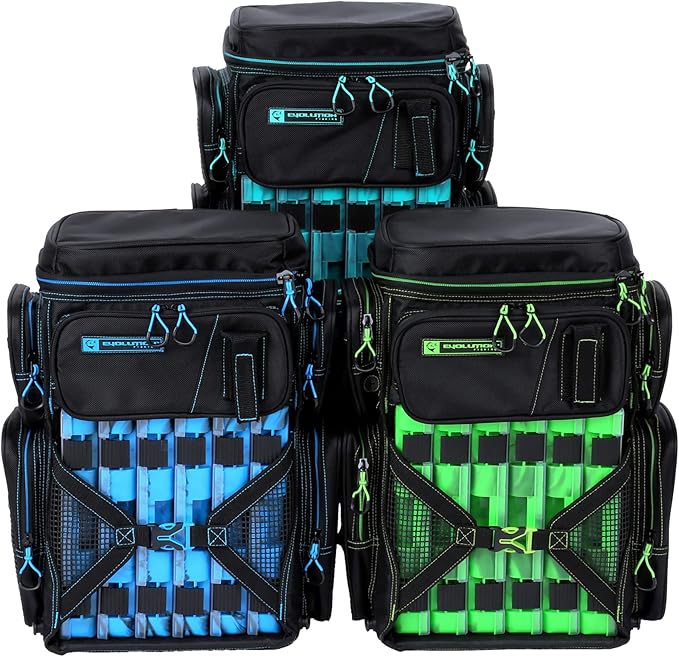 Evolution Fishing Drift Series Tackle Backpack, Outdoor Rucksack w/ 6 Fishing - Image 9