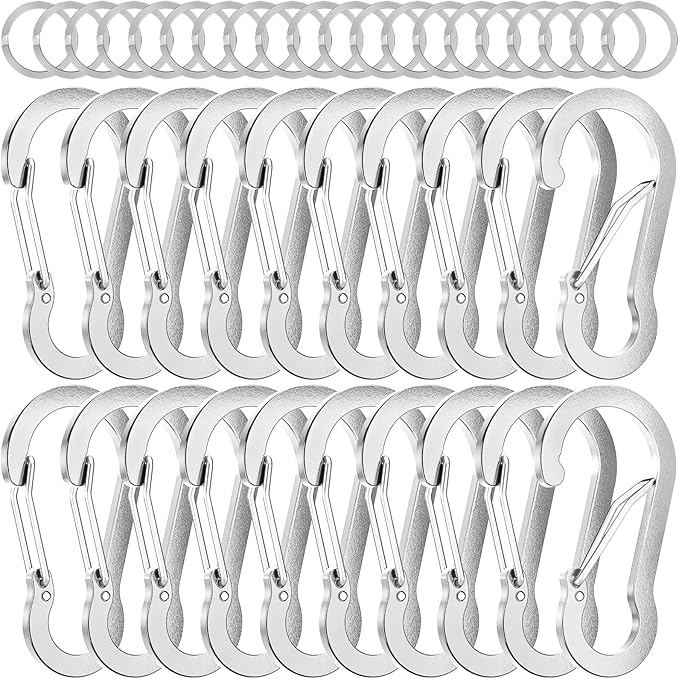 sprookber 2" Small Carabiner Clip, D Ring Caribeener, Spring Snap Hook by Sprookber
