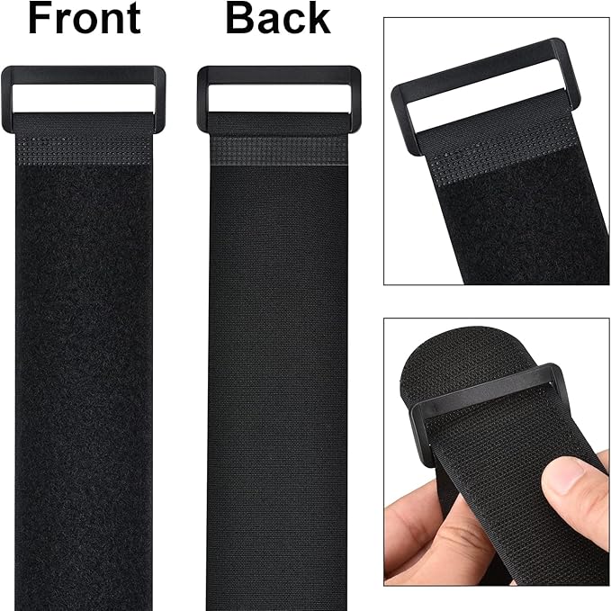 2 x 60 Inch Hook and Loop Cable Tie, 6 Pack Heavy Duty Adjustable Fastening - Image 3