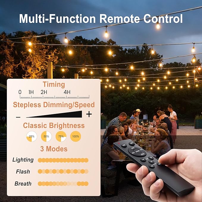 SUFEIMAS LED-Outdoor-String-Lights-Patio-Light-Outside 50FT Waterproof String - Image 5
