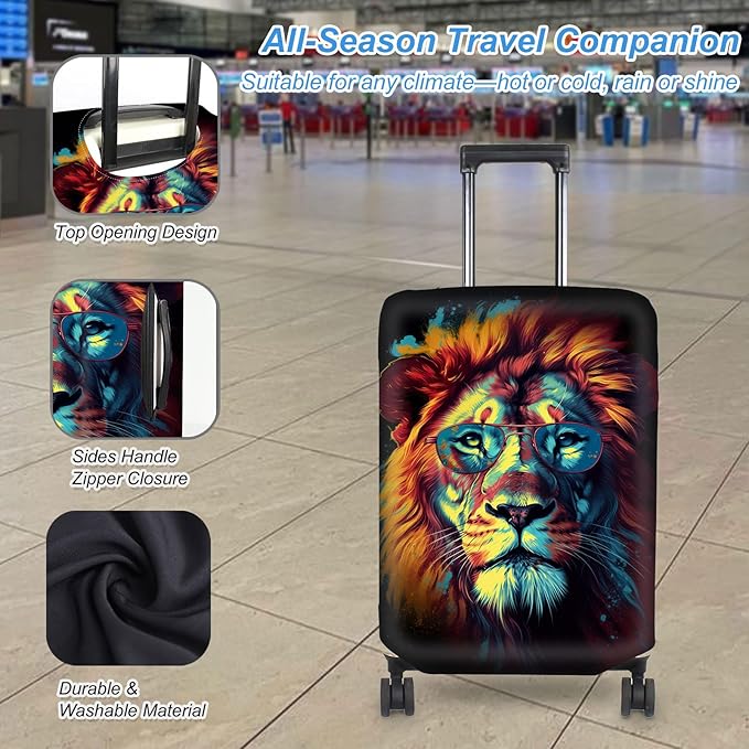 Luggage Cover Protector for 19-20 Inch Suitcases, TSA Approved Elastic Travel - Image 3