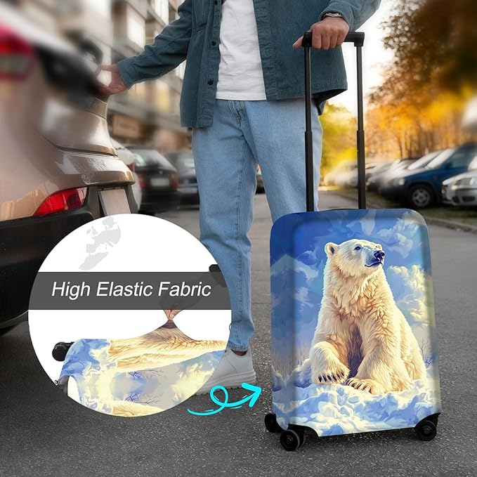 Luggage Cover Protector for 22-24 Inch Suitcases, TSA Approved Elastic Travel - Image 4