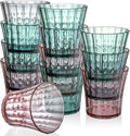 AVLA 12 Pack Plastic Water Tumblers, 10 OZ Unbreakable Acrylic Drinking Glasses by AVLA