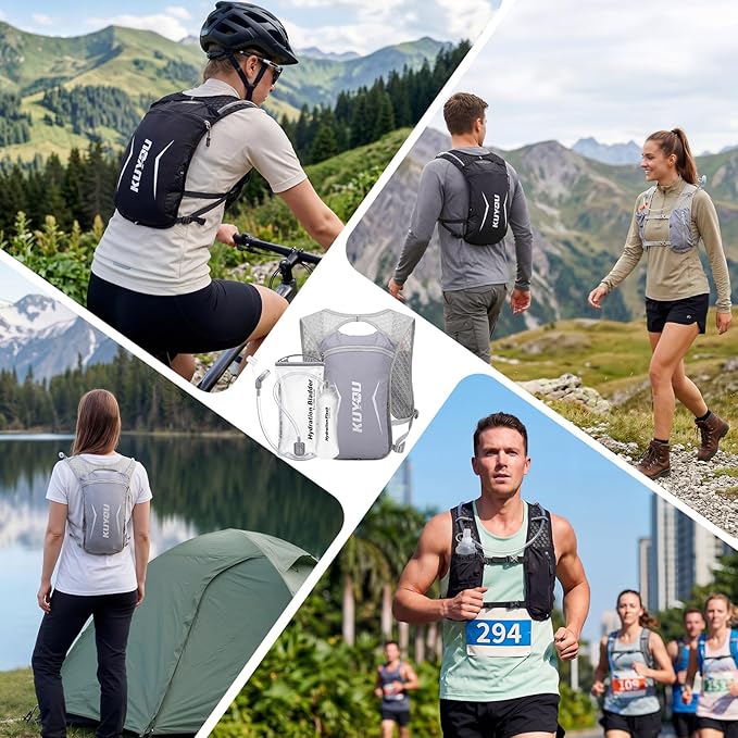 KUYOU Running Vest for Women & Men, Lightweight Hydration Backpack - Image 7