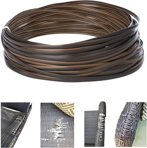 120 Ft Wicker Repair Kit, Plastic Wicker Repair Supplies, Gradient Dark Brown by Laphivieh