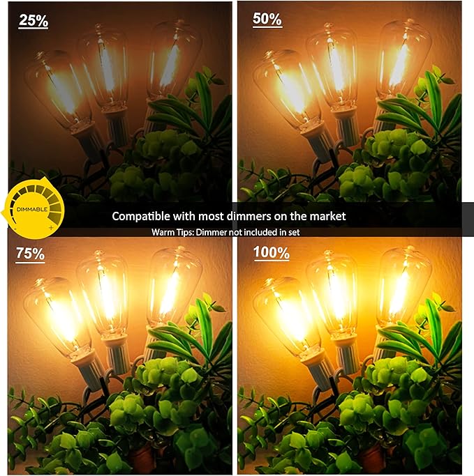 DAMAING LED Outdoor String Lights 100FT Patio Lights - Image 3