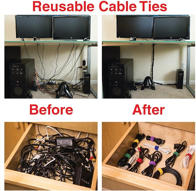 Reusable Cinch Straps & Cable Ties Combo Set, Securing Straps - Image 9