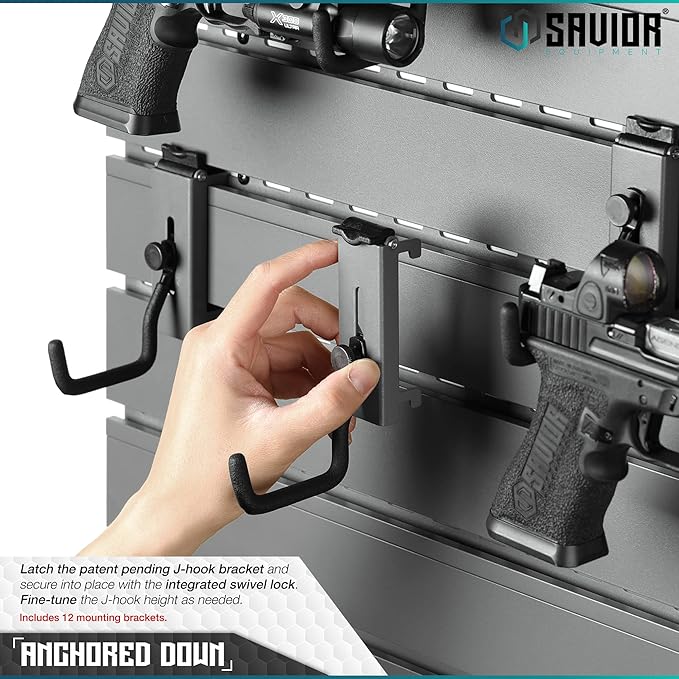 Savior Equipment Wall Rack System Heavy-Duty Steel Tactical Rifle Carbine - Image 3