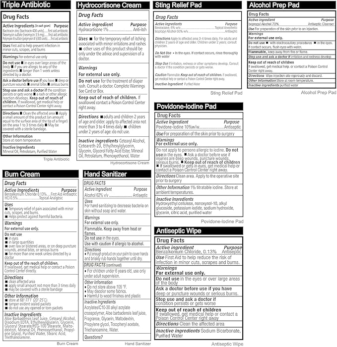 General Medi First Aid Kit, 250 Piece Small First Aid Kit - Image 9