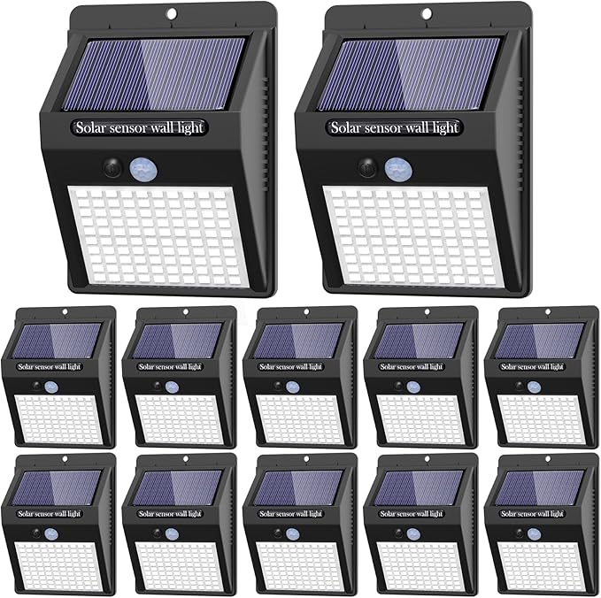 12 Pack Solar Lights Outdoor, 3 Modes/100LED Wireless IP65 Waterproof Solar by kolpop