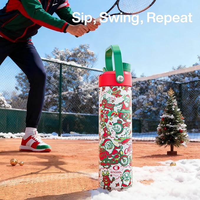 ENCOOL Christmas Insulated Water Bottle - Image 3