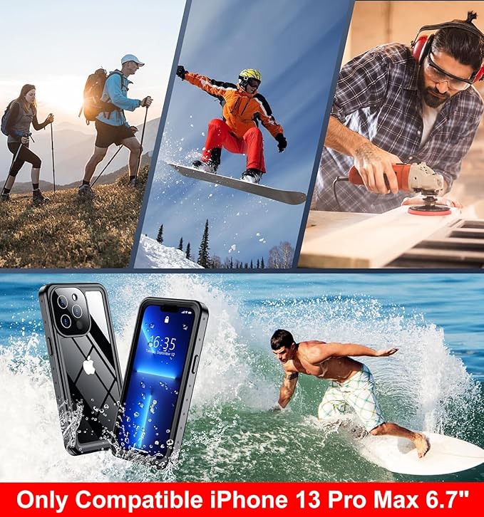 SPIDERCASE Only Designed for iPhone 13 Pro Max Case Waterproof, Built-in Lens & - Image 8