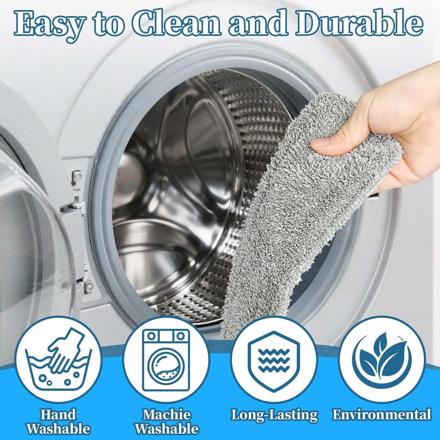 5 Pack Steam Mop Replacement Pads,Steam Mop Pads Compatible with GorFanty Steam Mop GF-6610B & GF-6610,Neugo NE033/NE033M & Mxnsewr,Washable & Reusable Microfiber Cloth for Floor Cleaning