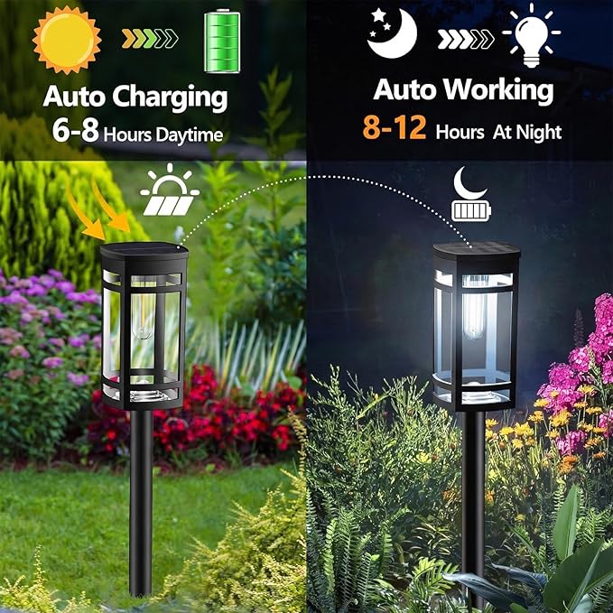 EXCMARK 12 Pack Solar Lights Outdoor Waterproof - Image 5