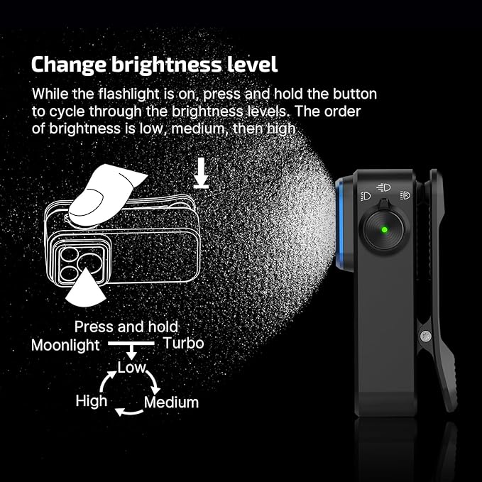 OLIGHT Oclip Pro EDC Flashlight Clip-on Light, Rechargeable 500 Lumens - Image 4