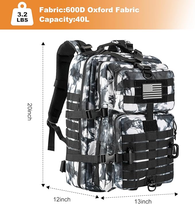 Hannibal Tactical MOLLE Assault Backpack, Tactical Backpack Military Army - Image 2