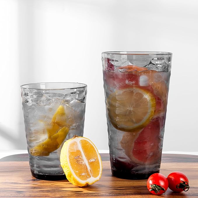 20-ounce Plastic Tumblers, Acrylic Drinking Glasses High-Balls, Shatter-Proof - Image 3