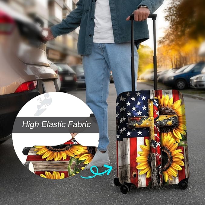 Luggage Cover Protector for 22-24 Inch Suitcases, TSA Approved Elastic Travel - Image 4