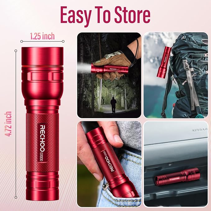 RECHOO Rechargeable Flashlights High Lumens, G1000 Super Bright Flash Light - Image 6