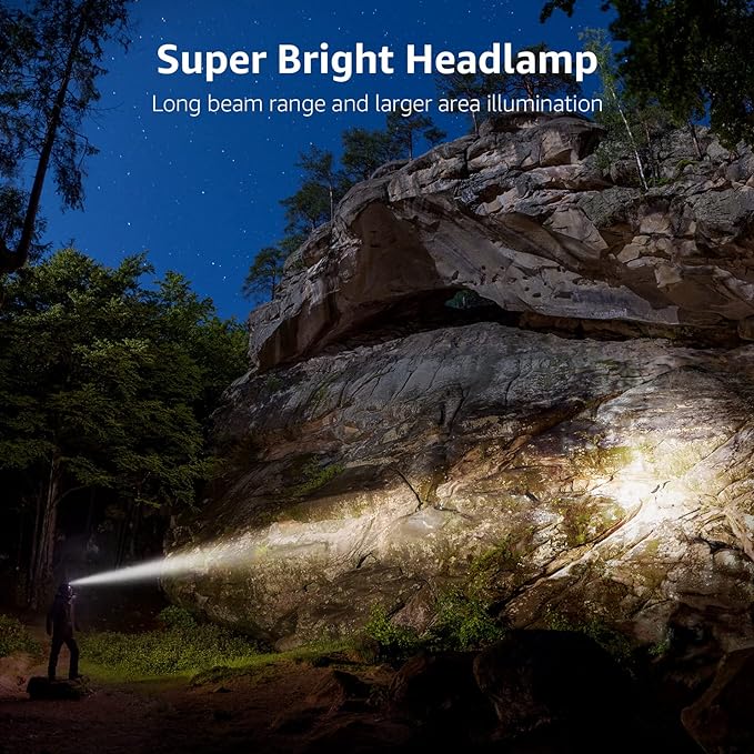 Lighting EVER LED Headlamp Rechargeable 2 Packs - Image 2